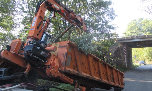 Zur Begutachtung des Schadens an der Brücke wurde ein Sachverständiger einbestellt. Foto: Polizei Goslar