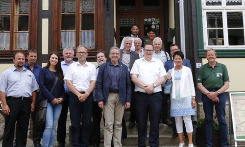 Eine Delegation aus Wolfenbüttel nahm an dem Altstadtfest in Blankenburg teil. Foto: Stadt Wolfenbüttel/raedlein