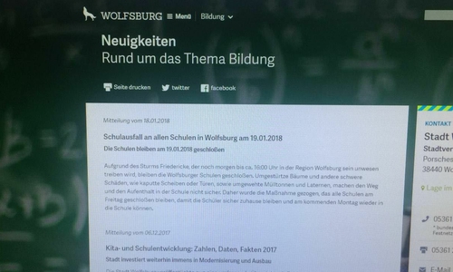 Hier hat sich jemand Mühe gegeben - auf den ersten Blick sieht es aus wie eine offizielle Meldung der Stadt. Screenshot: Privat