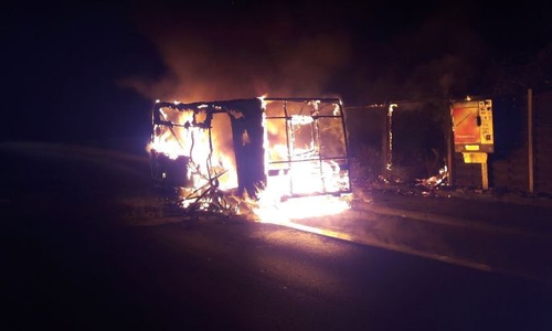 Nach 45 Minuten konnte der Brand komplett gelöscht werden. Fotos. Feuerwehr Wolfenbüttel