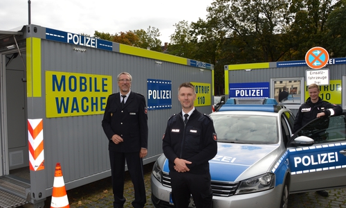 Auf dem Foto sind folgende Beamte zu erkennen (v.l.): Thorsten Kühl, Matthias Pintak und Matthias Gräve.