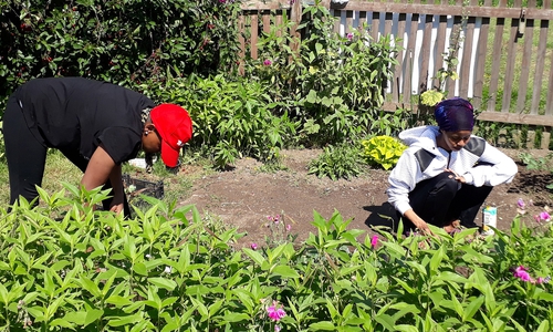 Gemeinsam können die Frauen im Garten arbeiten, wenn sie die Lust dazu haben.