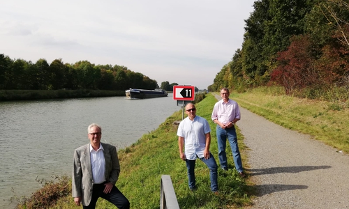 Diese Politiker fordern einen Ausbau der Radwege am Mittellandkanal zwischen Hannover und Mehrum.