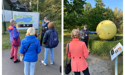 Günter Franken führte die Teilnehmer über den Planetenweg am Allersee.
