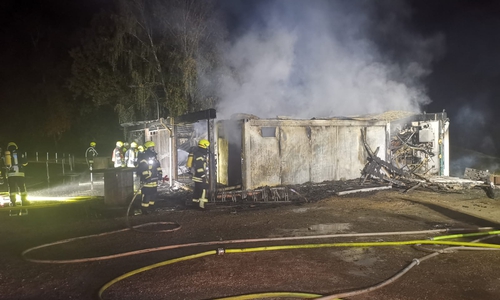 Das Vereinsheim in Süpplingen brannte in der Nacht komplett aus.