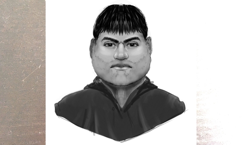 Phantombild des gesuchten Diebes.