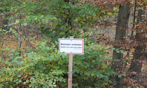 Auf dem Gelände lagern noch etwa 20 Prozent der Kampfmittel aus beiden Weltkriegen.