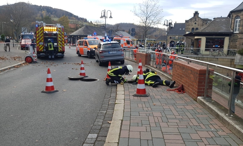 Feuerwehr Goslar zum Einsatz an der Klubgartenstraße   