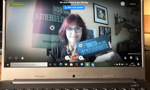 Stefanie Wiegand nahm online an der ersten dreitägigen Bundesdelegiertenkonferenz teil.