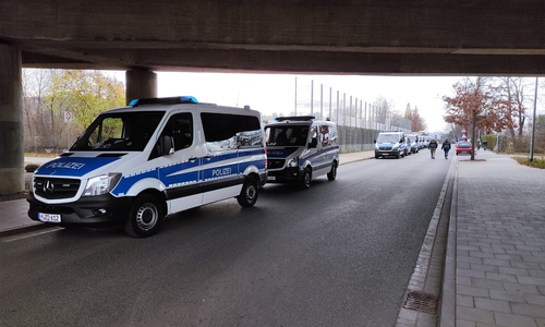 Die Polizei zeigte Präsenz.