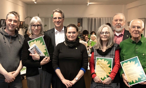 Marcel Bürger, Rosa Hinrichs, Stefan Wenzel, Julia Mefs, Waltraut Gerke-Wittfoot, Harald Wintjen und Horst Christlieb (v. li.).