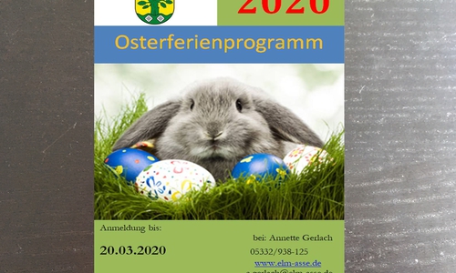 Das Osterferienprogramm steht bereit.