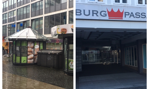 Können das Problem um Mandel Meiers Pavillon und der Leerstand in der Burgpassage zusammen gelöst werden?