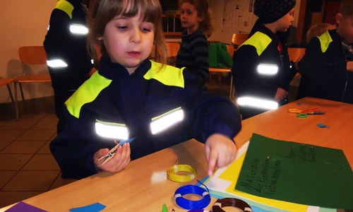 Die Kinder bastelten eine Alarmanlage