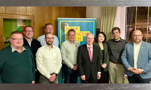 Thomas Schellhorn, Dirk Heinrich Heuer, Benedikt Schurm, Markus Lohmann  (alle Beisitzer), Dr. Ralf Zornemann (stv. Vors), Holger Flöge (Kreisvorsitzender), Sonja Wypych (stv. Vors.), Maximilian Grösch (Schriftführer)  und Dr. Daniel Gelmke (Schatzmeister) (v. li.). Auf dem Foto fehlt Dr. Rainer Döring (Beisitzer).