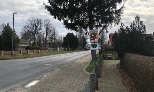 Die Anlage zur Geschwindigkeitsmessung stand routinemäßig in Wendessen.
