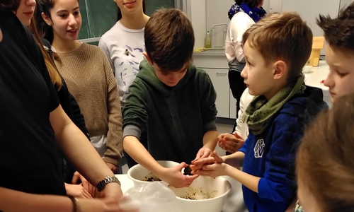 Die Kinder lernten auch, sogenannte "Saatbomben" selbst zu basteln.