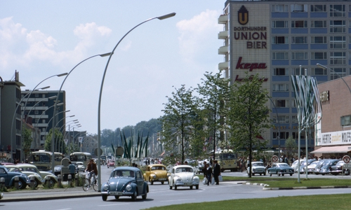 Der Bahnhofskreisel in den 60ern.