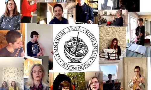 Diese Collage entstand beim "virtuellen Flashmob" des Gymnasiums Anna Sophianeum in Schöningen.