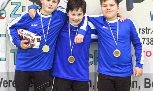 Gregor Roller, Konrad Adams und Anton Lönnig freuten sich über den 3. Platz in der männlichen U12.