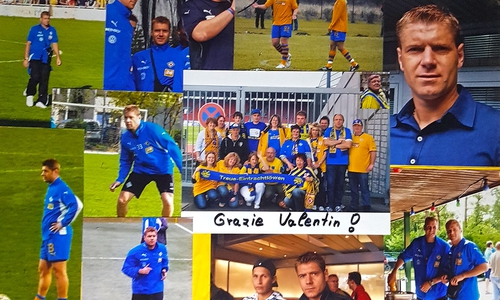 Diese Fotocollage hängt heute noch im Arbeitszimmer des Rumänen. Er bekam sie als Abschiedsgeschenk.