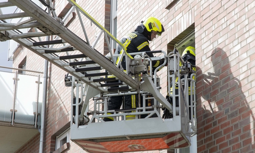Feuerwehreinsatz im Posthof.