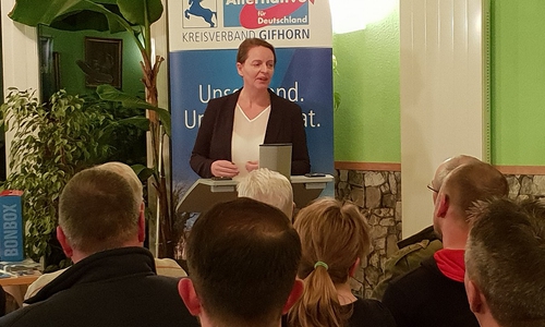Dana Guth hielt eine Rede zur Landwirtschaft.