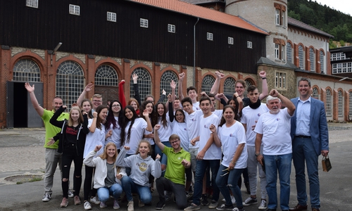 Im Juli 2018 schauten sich Jugendliche aus Ra‘anana und Goslar gemeinsam das Besucherbergwerk Rammelsberg an.