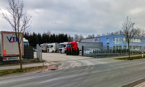 Firmengelände der Firma VTL im Gewerbegebiet Im Moorbusche in der Ortschaft Cremlingen.