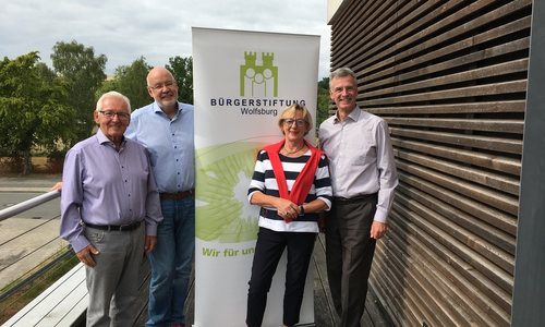 Der Vorstand der Bürgerstiftung: Dr. Udo-Willi Kögler, Christian Gerhartl, Heidemarie Steinke und Manfred Hüller (v. li.).
