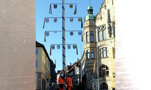 Der Maibaum der Stadt Helmstedt.