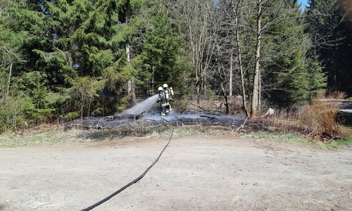 Die Feuerwehr Braunlage konnte am Dienstagmittag einen Waldbrand löschen.