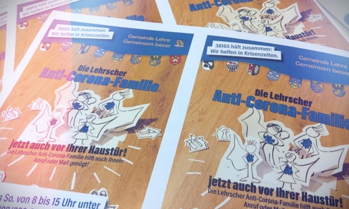 Die Flyer zur Aktion „38165 hält zusammen“