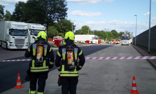 Der Parkplatz musste gesperrt werden.