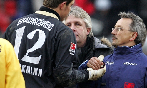 Stuckmann mit Wolfgang Loos und Michael Krüger.