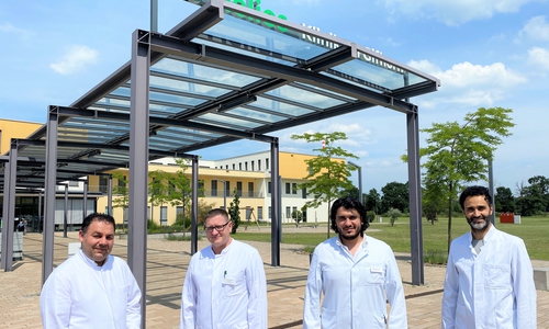 Oberarzt Wail Bendala, Chefarzt Dr. Ralf Dörre, Oberarzt Mohamed El Haddad und Oberarzt Dr. med. Ssuheib Schado (links nach rechts).