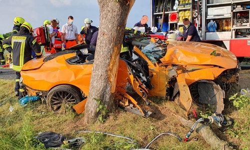 Der Mustang wurde komplett zerstört.