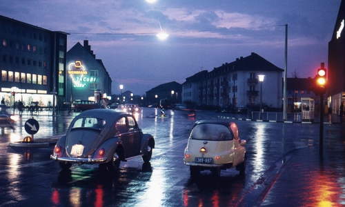 Imperial-Kreuzung am Abend in den 50ern. 