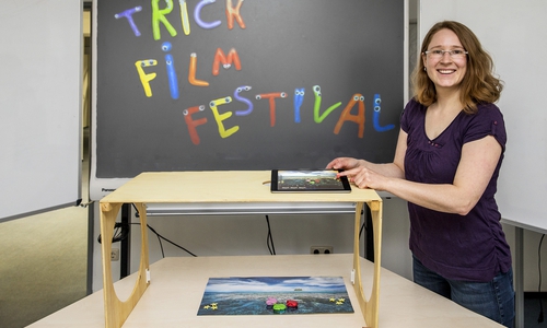 Trickfilmfestival Aufbau. 