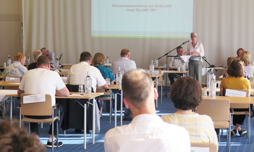 Landrätin Christiana Steinbrügge begrüßte die Teilnehmenden des Klimaschutz-Workshops.