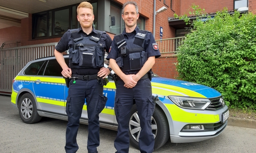 Polizisten mit Bodycam.