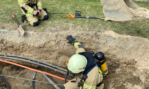 Dieses Foto der Einsatzstelle entstand nach Abschluss der Arbeiten. 