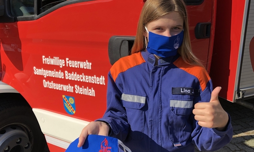 Lina Jesser freut sich über die Masken und dass es bald wieder losgehen kann.