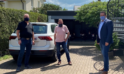 Von links: Uwe Boll (Bildungszentrum u. Fahrschule Greiner), Uwe Radke (Fahrschule Radke) und Tobias Heilmann (SPD-Landtagsabgeordneter).