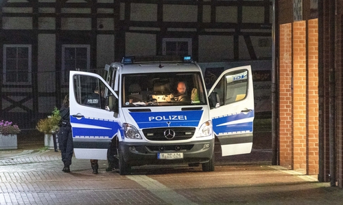 Die Polizei war auch in der Nacht vor Ort.