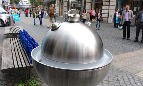 Ein Trinkwasserspender in Braunschweig. Davon gibt es drei in der Innenstadt. (Archivbild) 