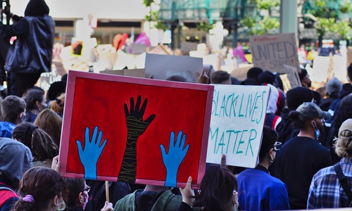 Eine Black Lives Matter-Demonstration. (Symbolbild) 