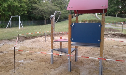 In wenigen Tagen kann der neue Spielplatz genutzt werden.