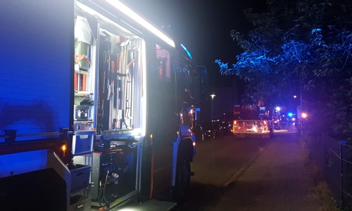 Der Löschzug der Goslarer Feuerwehr in Jürgenohl. 