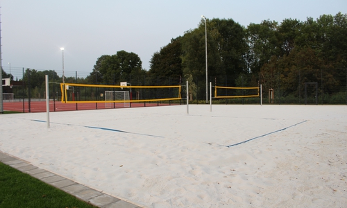 Das neue Beach-Volleyball-Feld.